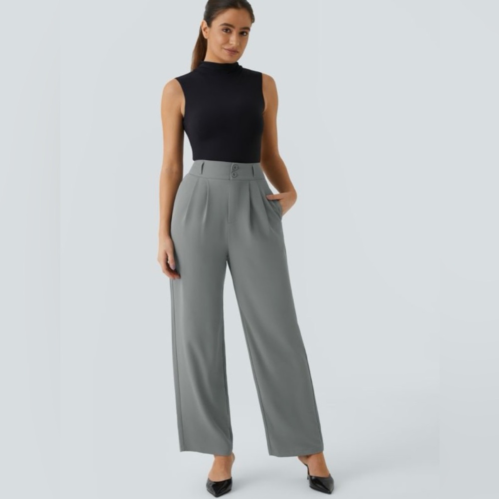 HALARA Grey Straight Leg Pants